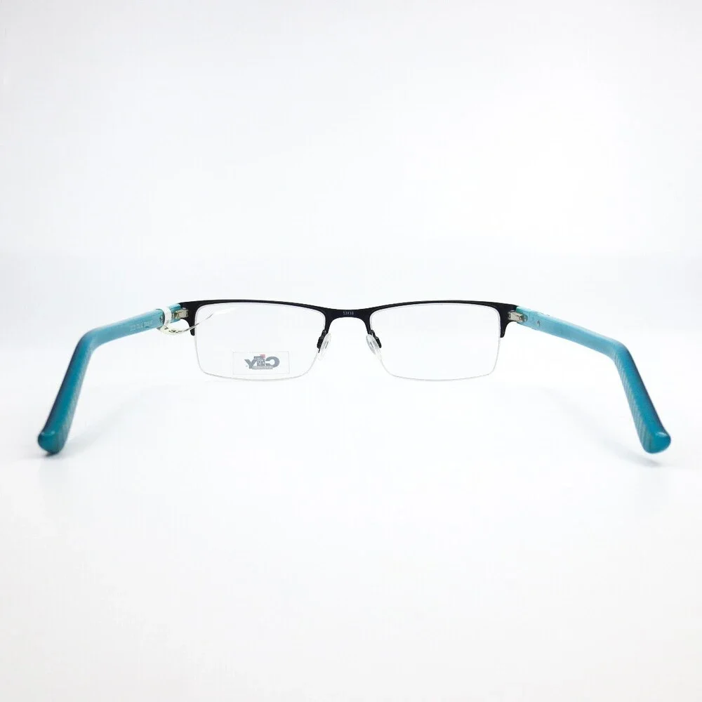 City Eyewear DC 33 COL 50 Blue Rectangular Eyeglasses Frames 53[]18 140 mm